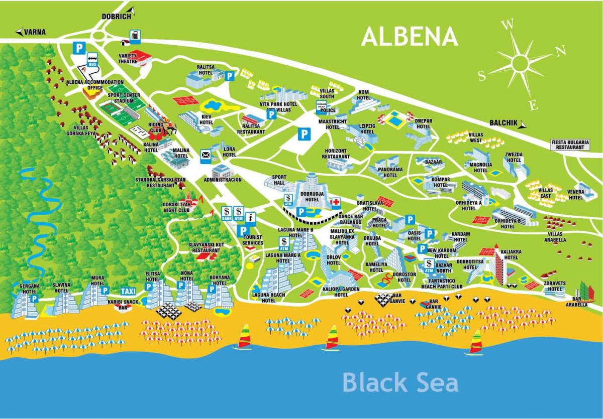 מפת בולגריה albena