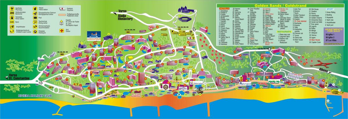 גולדן ביץ ' בולגריה מפה